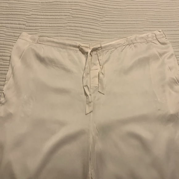 Women’s Silk Wide-Leg Coquette Minimalist Quite Luxury Lounging Pants Size 1X - Picture 3 of 13